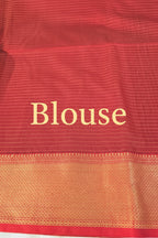 Pure Handwoven Maheshwari Zari Check Saree - Green