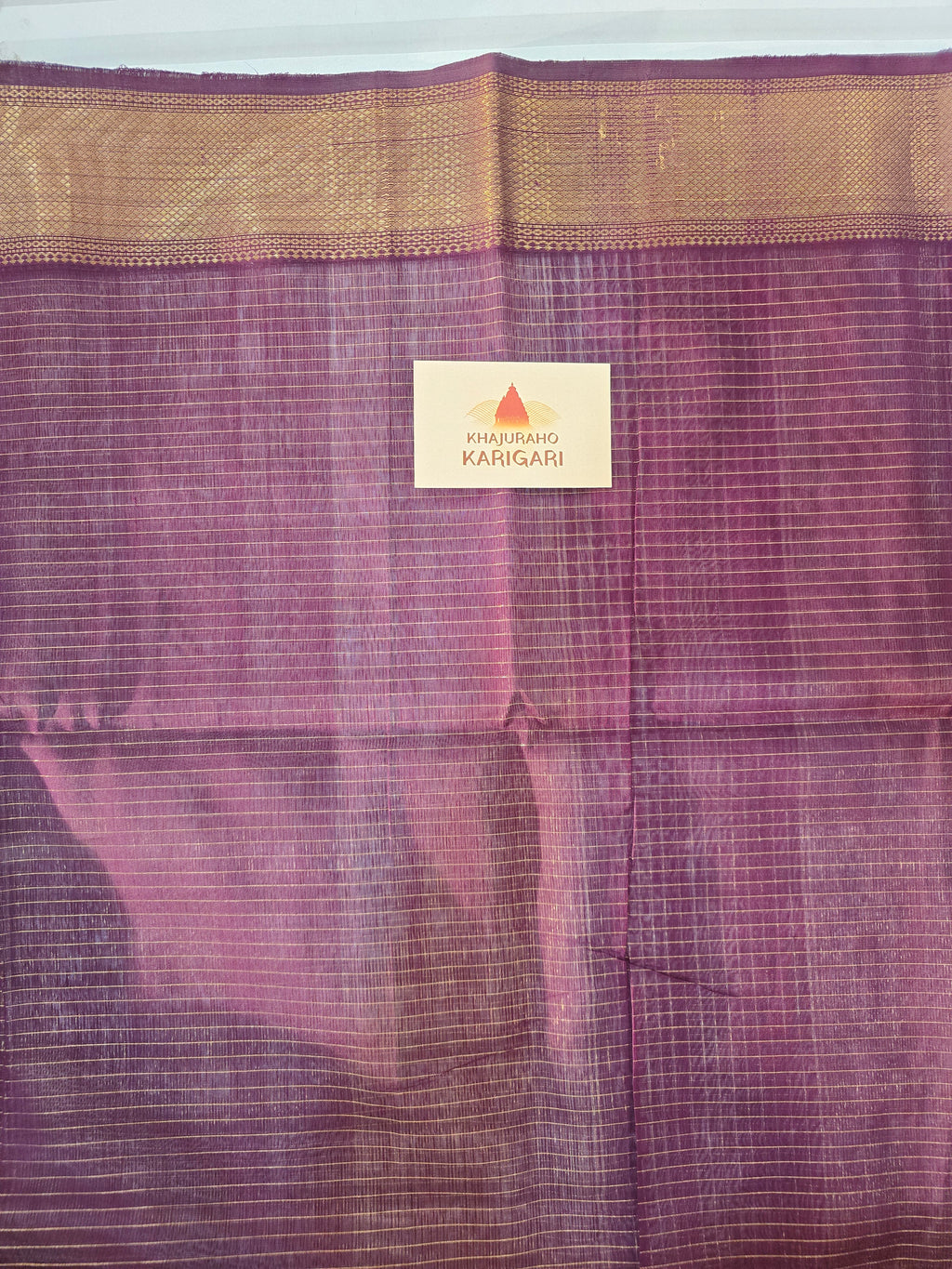 Pure Handwoven Maheshwari Zari Check Saree – Wine