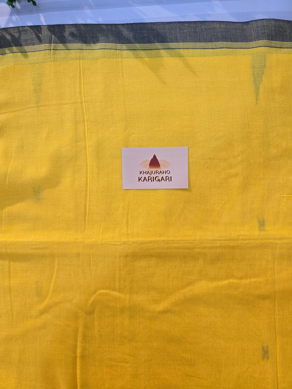 Pure Handwoven Mul Cotton Jamdani - Yellow