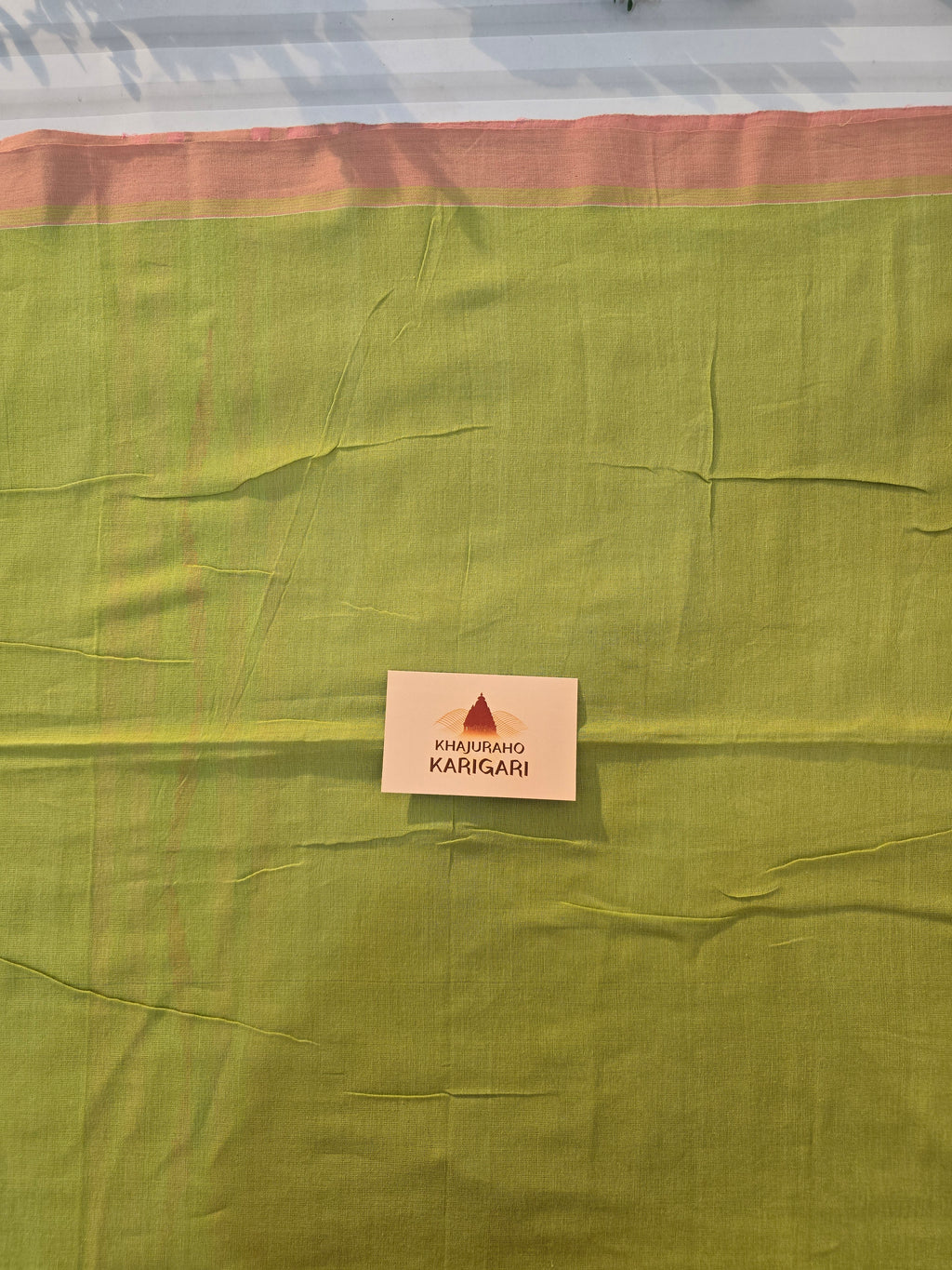 Pure Handwoven Mul Cotton Jamdani - Green