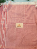 Pure Handwoven Mul Cotton Jamdani - Peach