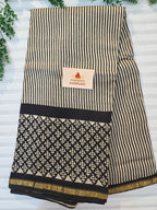 Hand block Printed Chanderi Silk Cotton Saree
