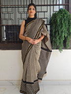 Hand block Printed Chanderi Silk Cotton Saree