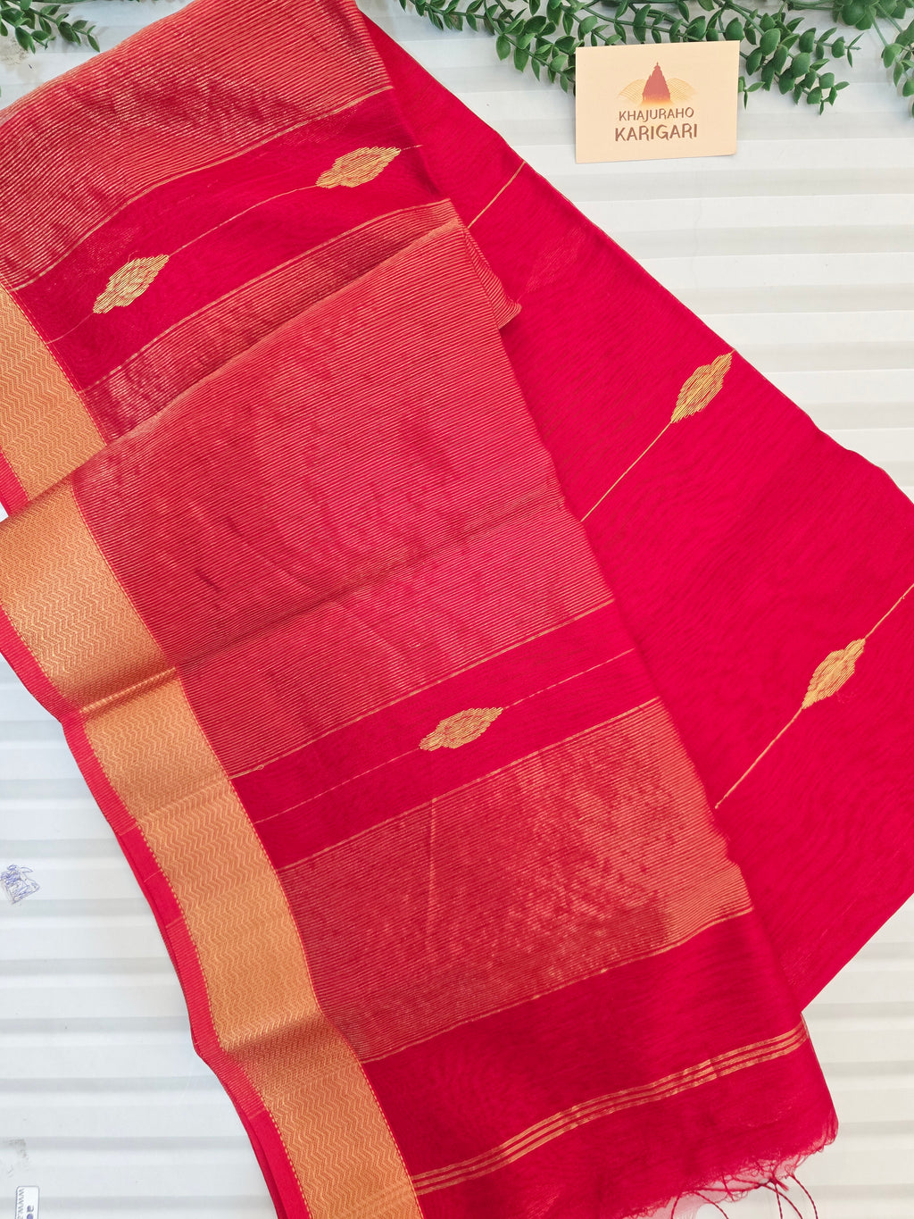 Pure Handwoven Maheshwari Saree Diamond Boota Pink