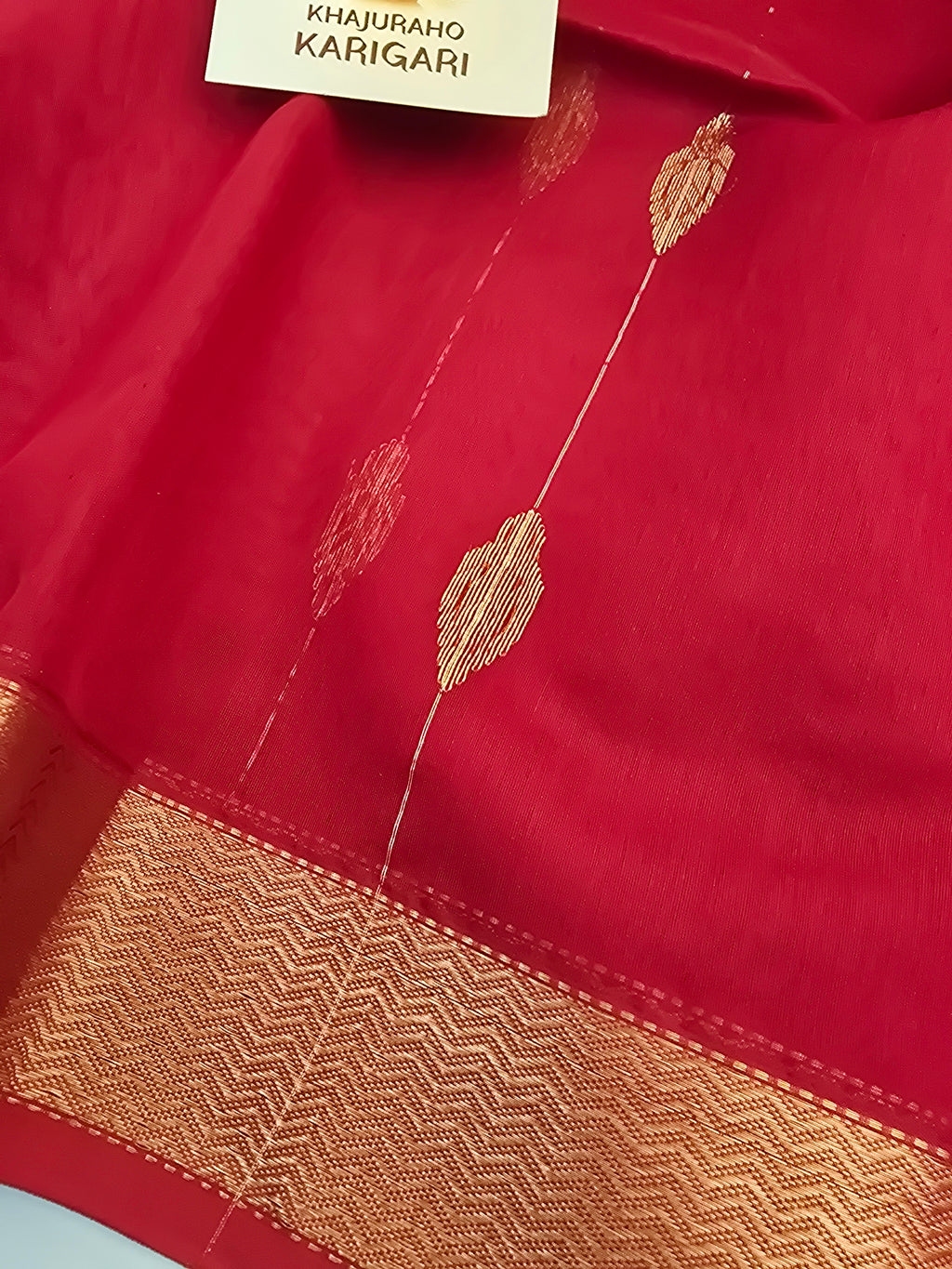 Pure Handwoven Maheshwari Saree Diamond Boota Pink