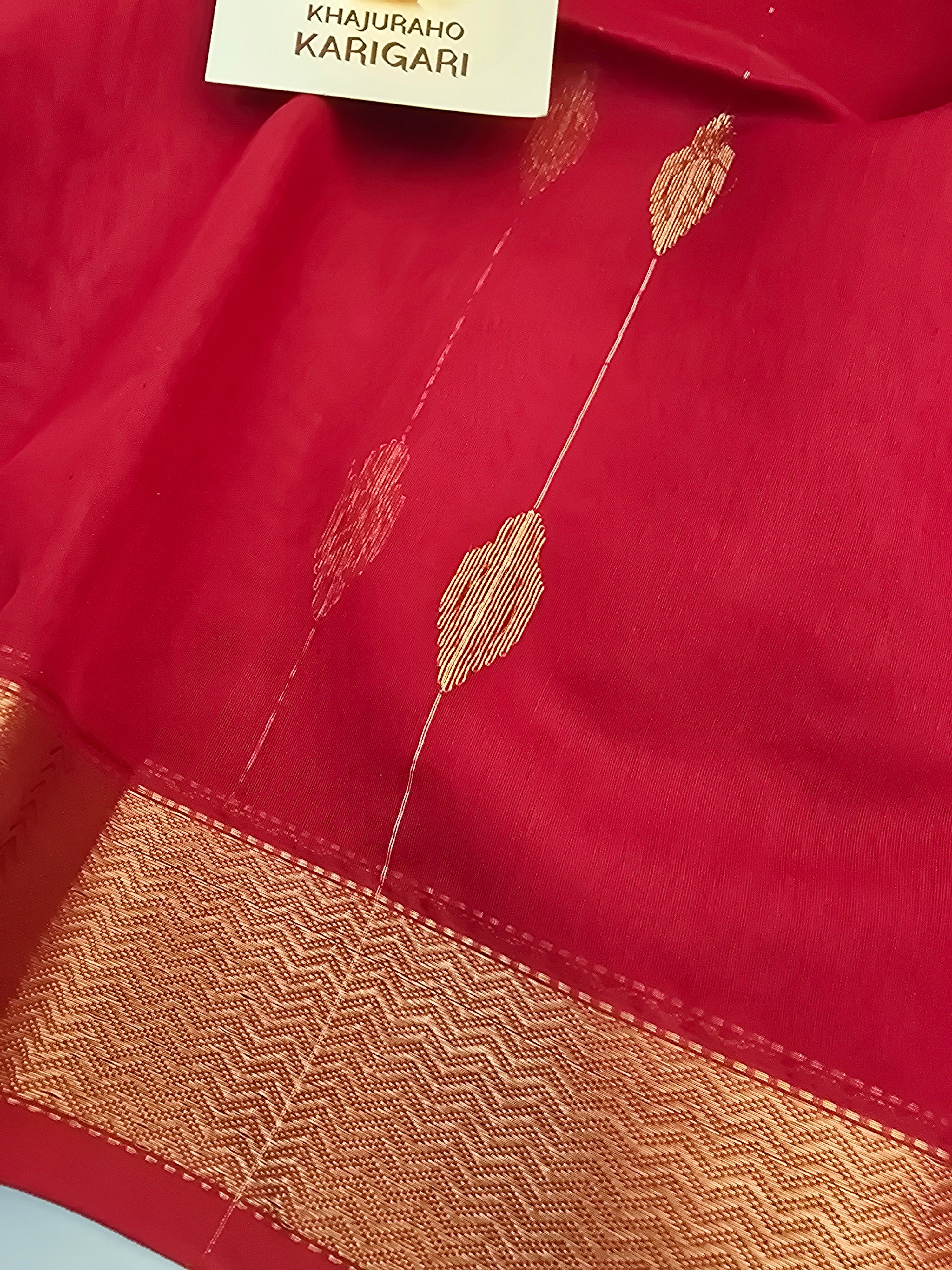 Pure Handwoven Maheshwari Saree Diamond Boota Pink