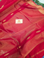 Pure Handwoven Maheshwari Saree Diamond Boota Pink