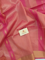Pure Handwoven Maheshwari Saree Diamond Boota Red