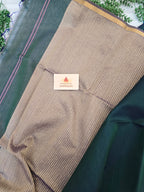 Pure Maheshwari Silk Cotton Saree with Ghicha Pallu – Peacock Blue