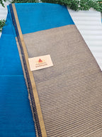Pure Maheshwari Saree with Ghicha Pallu – Blue