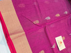 Pure Handwoven Chanderi Sunehri Phool Magenta