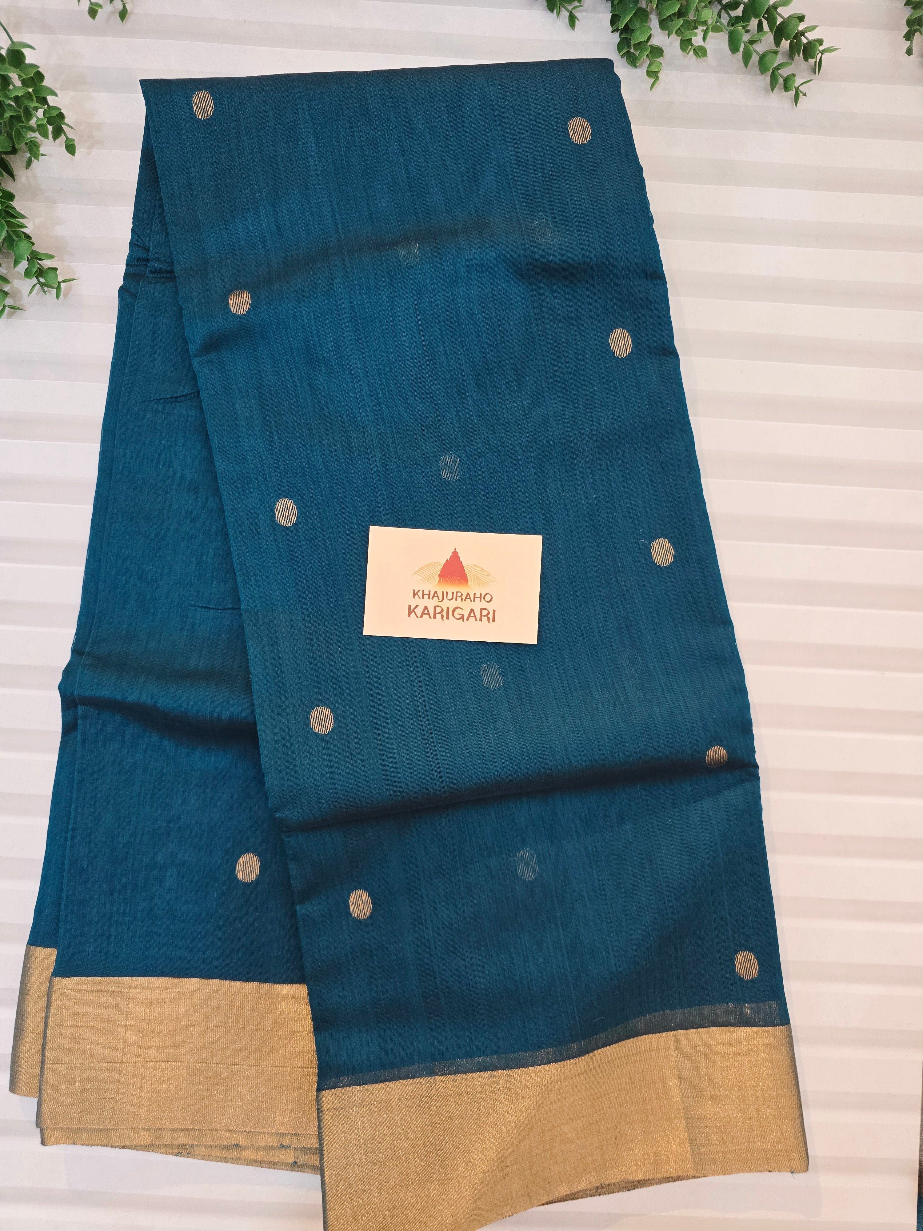 Chanderi with heavy Motifs on pallu