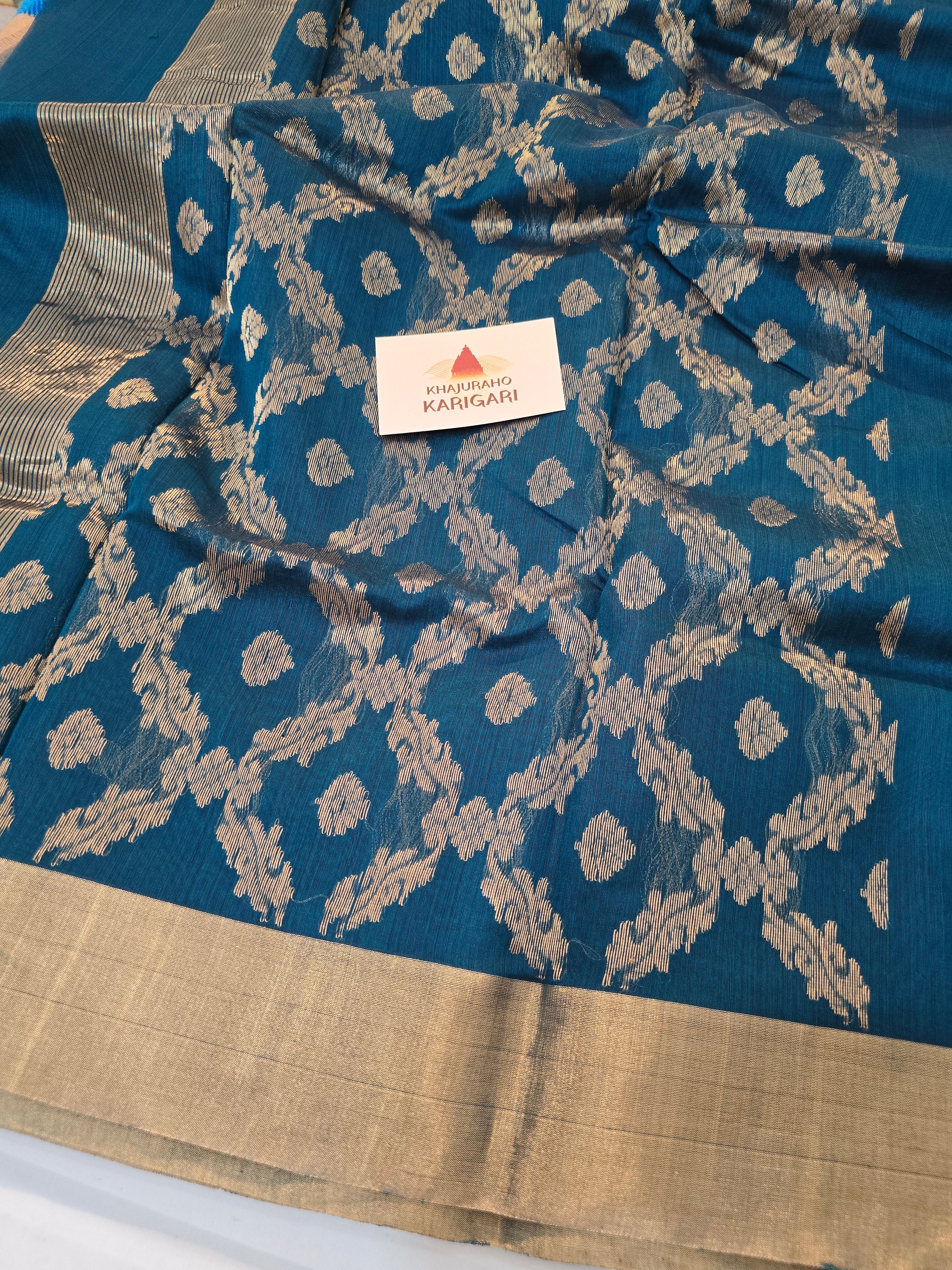 Chanderi with heavy Motifs on pallu