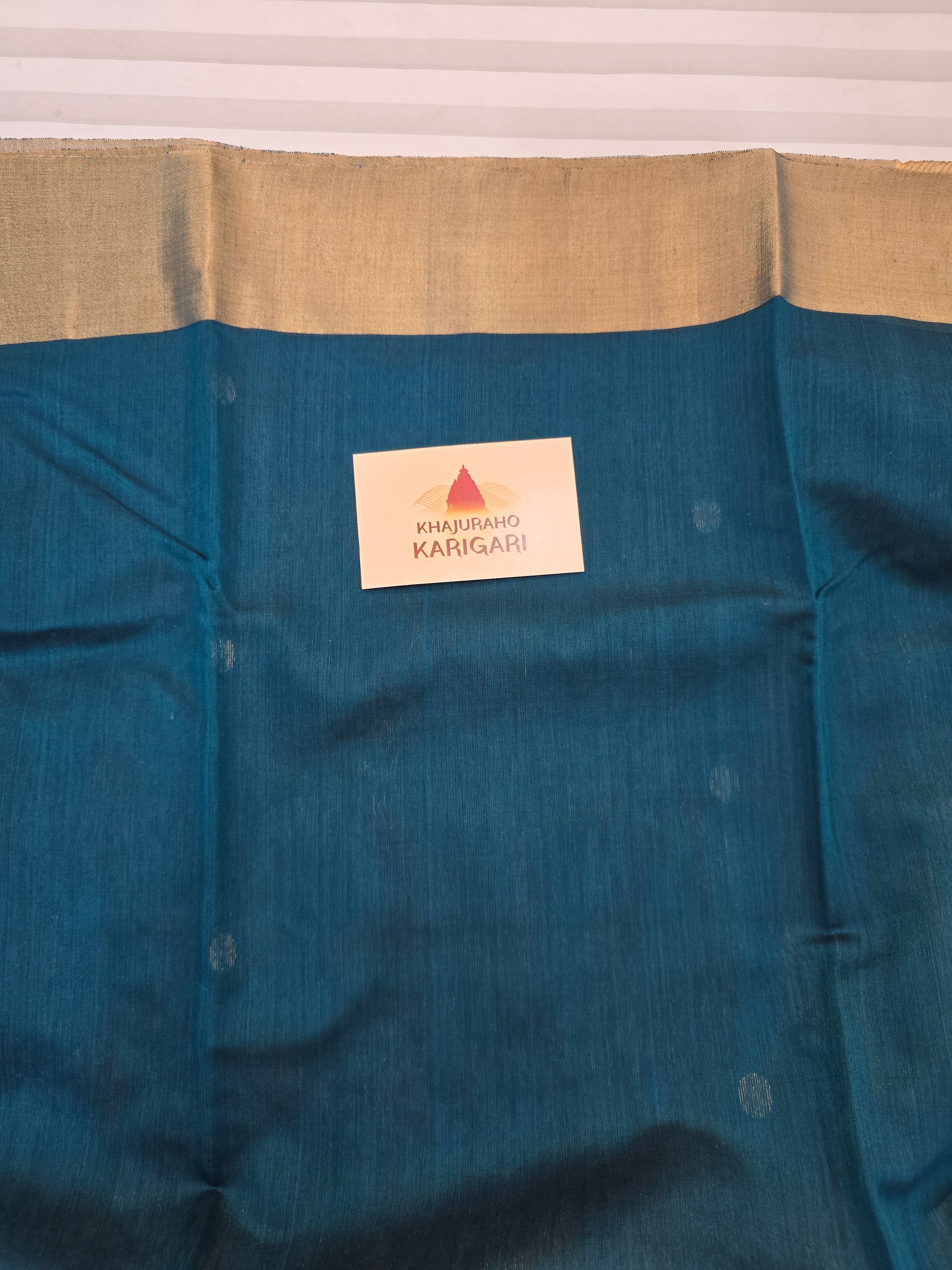 Chanderi with heavy Motifs on pallu
