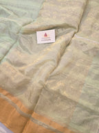 Chanderi zari stripes horizontally