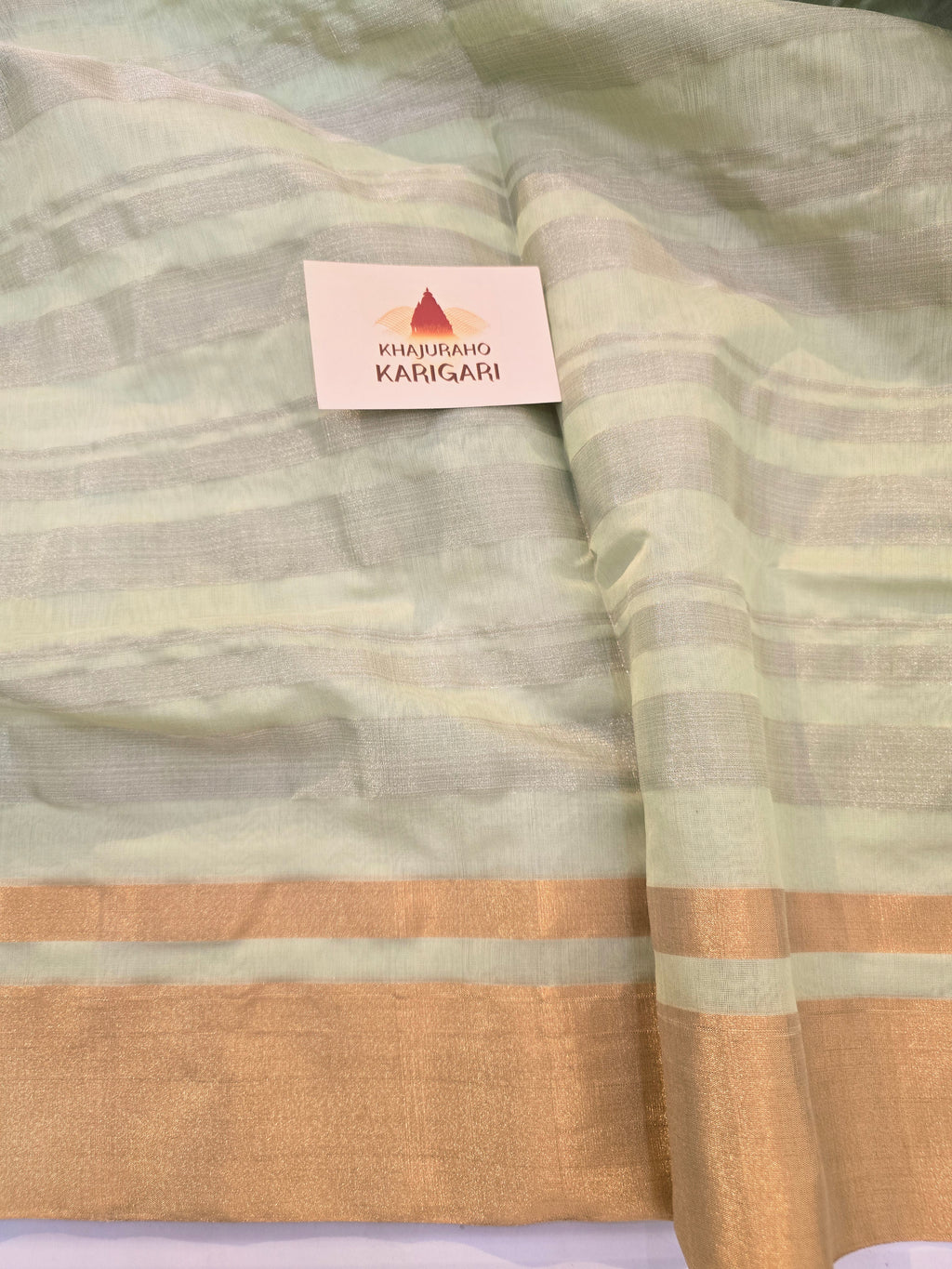 Chanderi zari stripes horizontally
