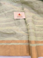Chanderi zari stripes horizontally