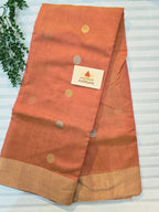 Chanderi Pure handwoven Coin Motifs Saree