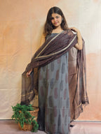 Natural Dyed Hand Block Print Cotton Suit Set with Kota Doria Dupatta