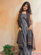 Natural Dyed Hand Block Print Cotton Suit Set with Kota Doria Dupatta