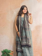 Natural Dyed Hand Block Print Cotton Suit Set with Kota Doria Dupatta
