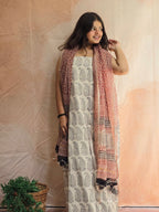Natural Dyed Hand Block Print Cotton Suit Set with Kota Doria Dupatta