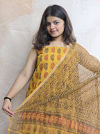 Natural Dyed Hand Block Print Cotton Suit Set with Kota Doria Dupatta