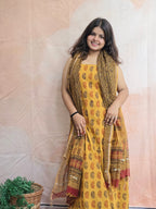 Natural Dyed Hand Block Print Cotton Suit Set with Kota Doria Dupatta