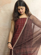 Natural Dyed Hand Block Print Cotton Suit Set with Kota Doria Dupatta