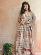 Natural Dyed Hand Block Print Cotton Suit Set with Kota Doria Dupatta