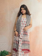 Natural Dyed Hand Block Print Cotton Suit Set with Kota Doria Dupatta