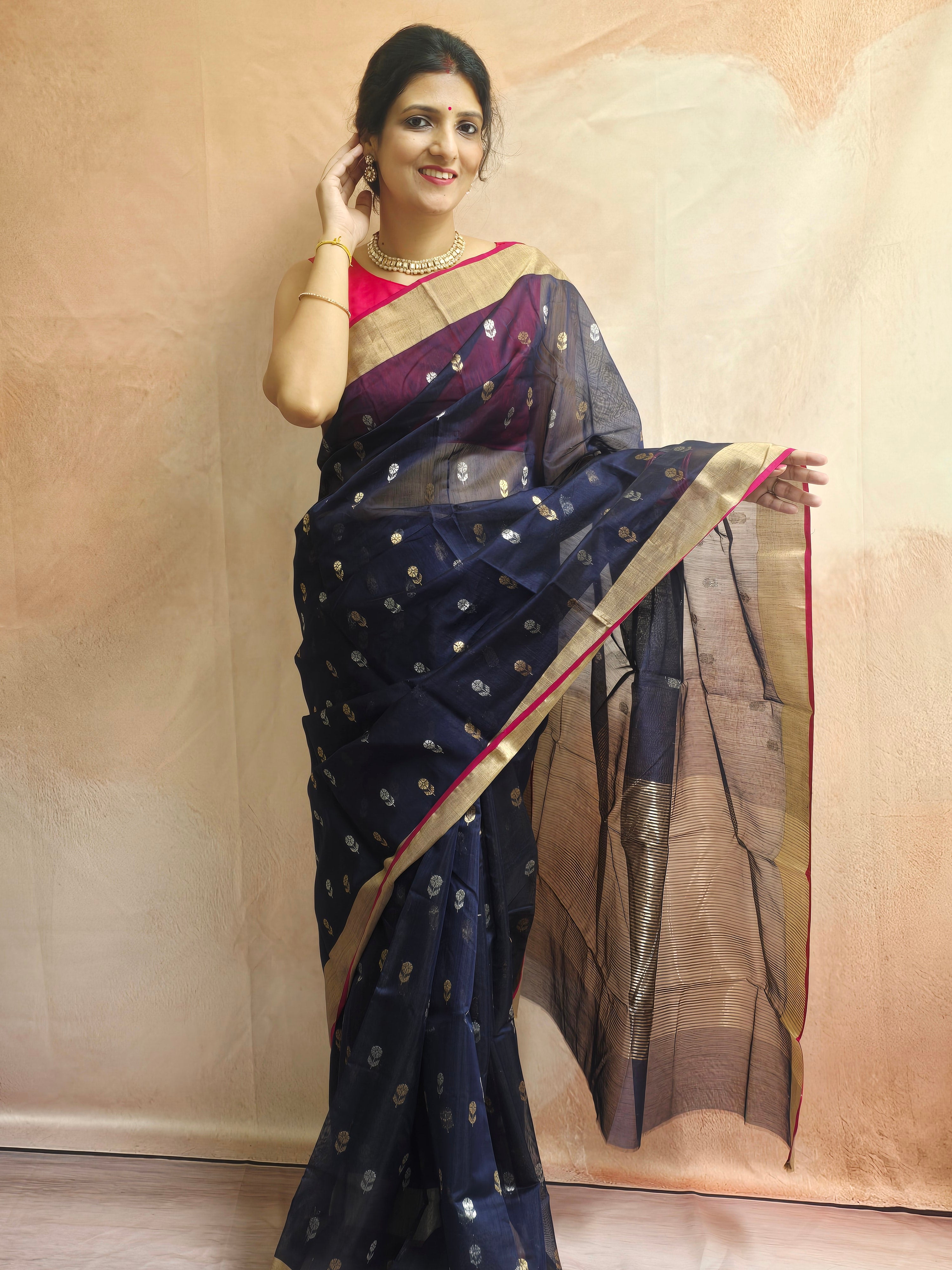 Chanderi Handwoven saree