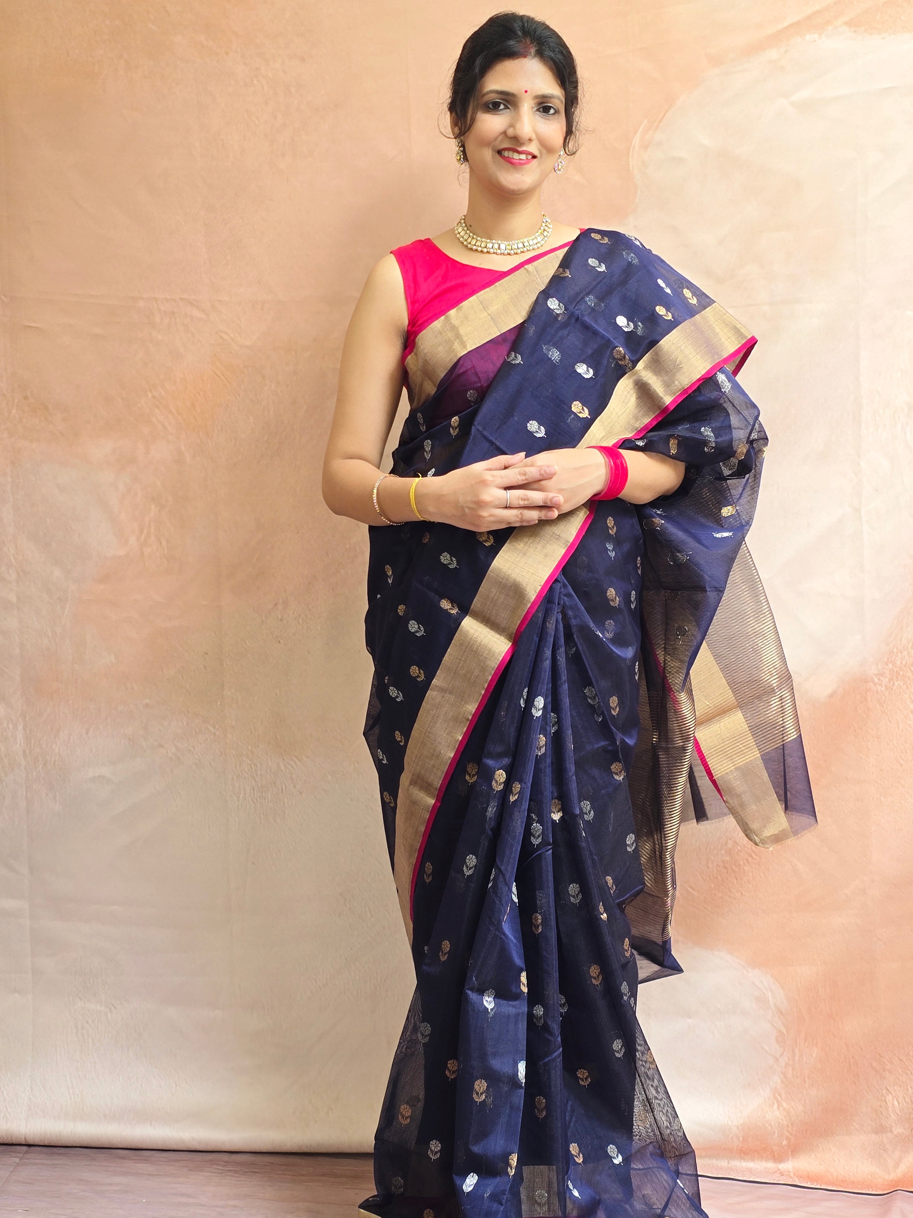 Chanderi Handwoven saree