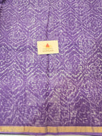 Handblock Printed Kota Doria Saree - Black Purple