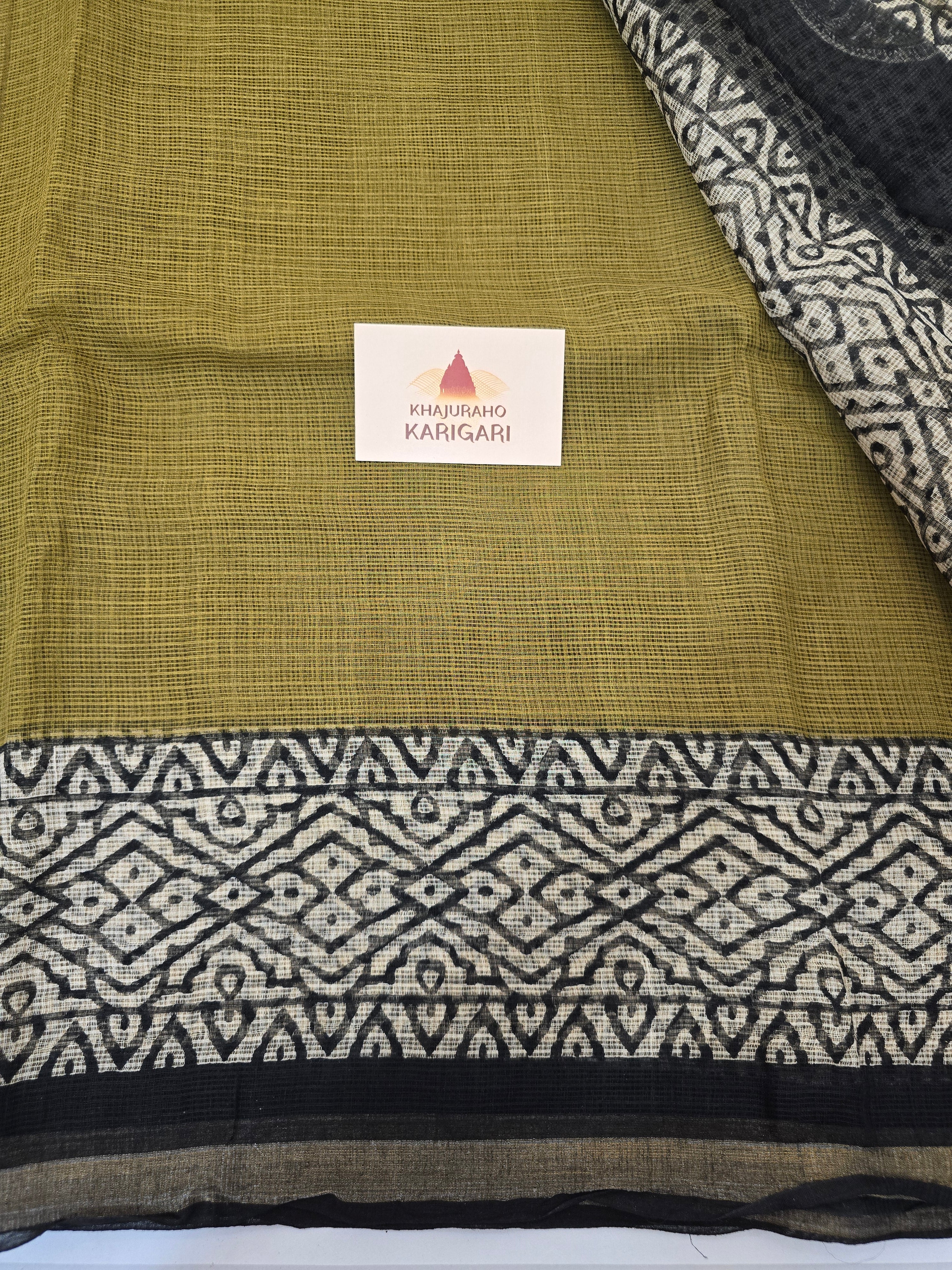 Hand block Printed Kota Doria Saree