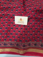 Handblock Printed Kota Doria Saree - kamal Boota