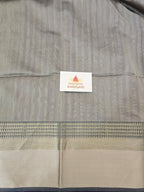 Pure Handwoven Maheshwari Silk Cotton Saree with Broad Antique Gold Zari Border – Royal Purple