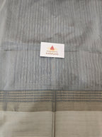 Pure Handwoven Maheshwari Silk Cotton Saree with Broad Antique Gold Zari Border – Wine