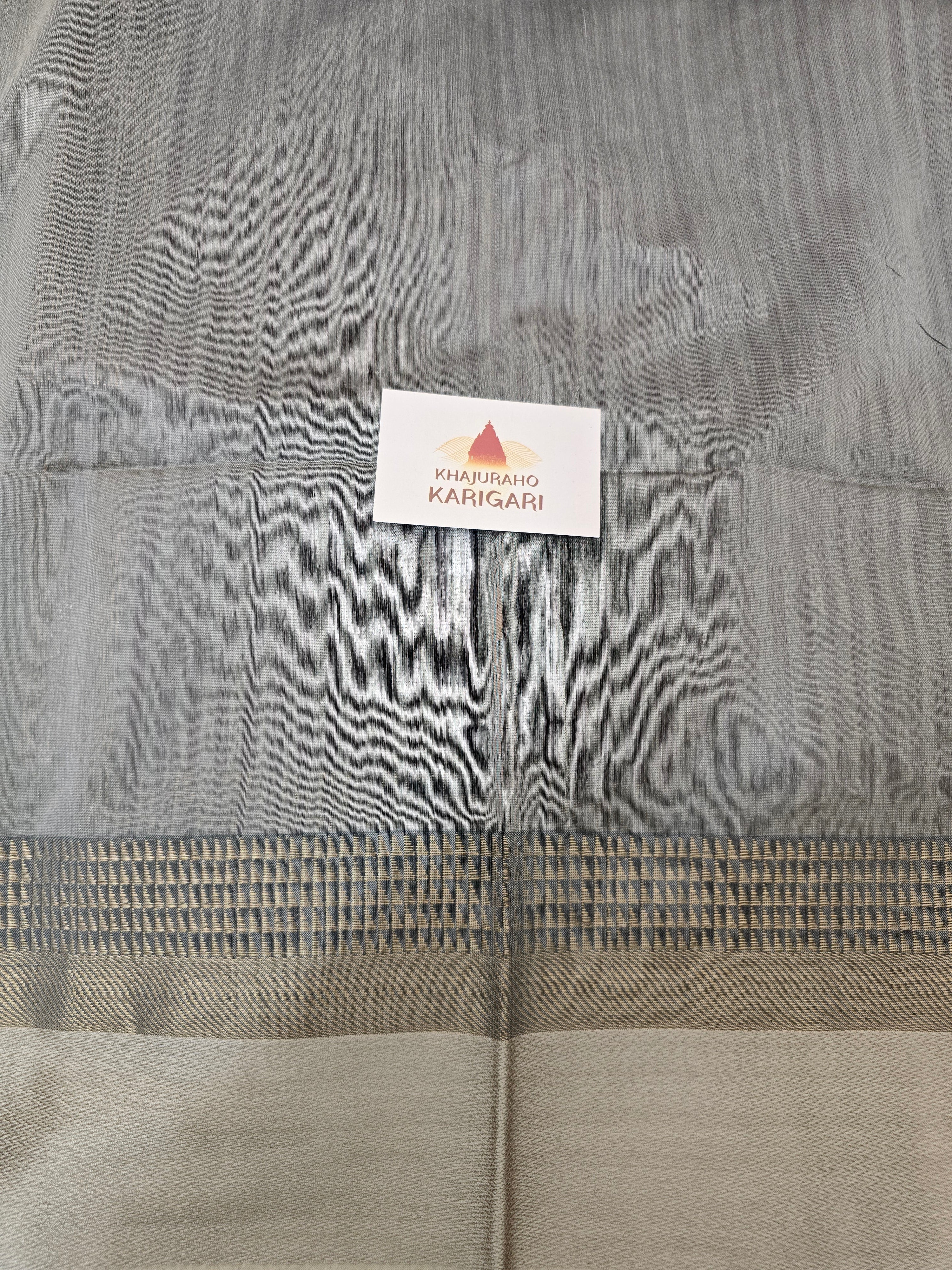 Pure Handwoven Maheshwari Silk Cotton Saree with Broad Antique Gold Zari Border – Wine