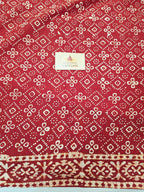 Handcrafted Batik Mul Cotton Saree - Rustic Red
