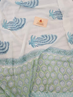 Handblock Printed Mul Cotton Dress Material Set