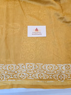 Peeli Chhap - Handblock Printed Chanderi Silk Cotton Saree