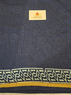 Neelam Chhap - Handblock Printed Chanderi Silk Cotton Saree