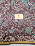 Kumud Chhap - Handblock Printed Chanderi Silk Cotton Saree