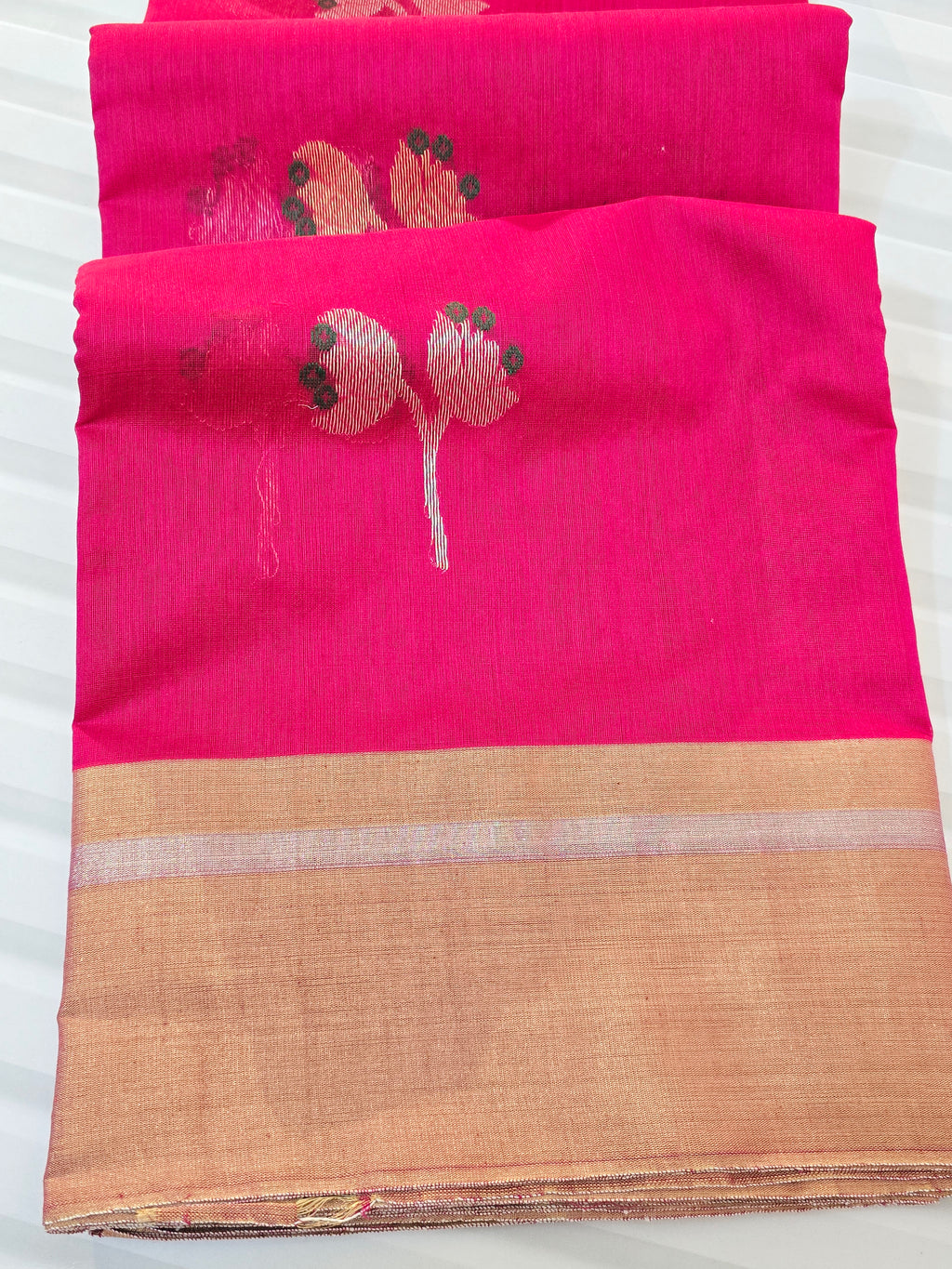 Kusum Mangal – Pure Handwoven Chanderi Silk Cotton Saree | Rani