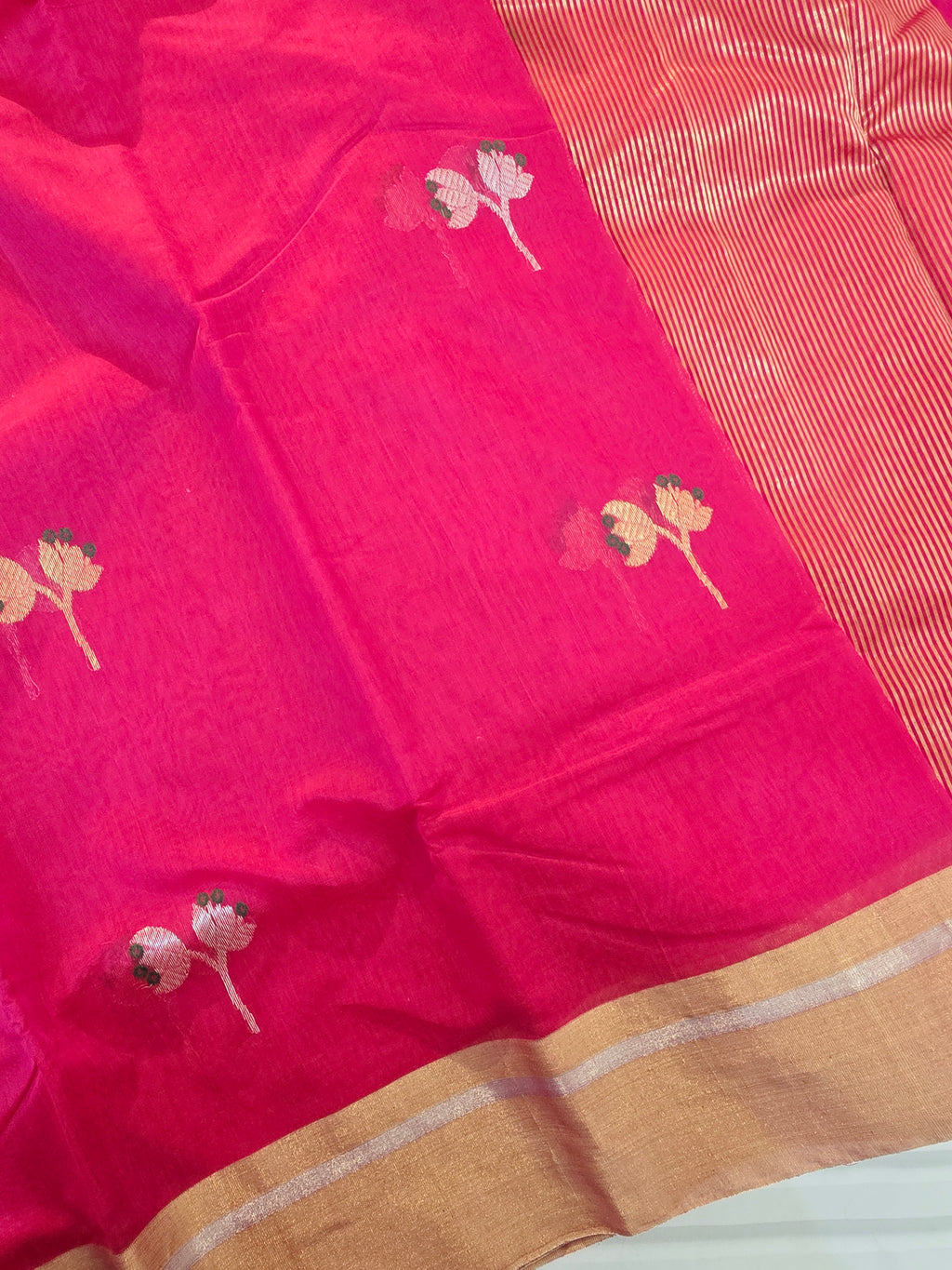 Kusum Mangal – Pure Handwoven Chanderi Silk Cotton Saree | Rani