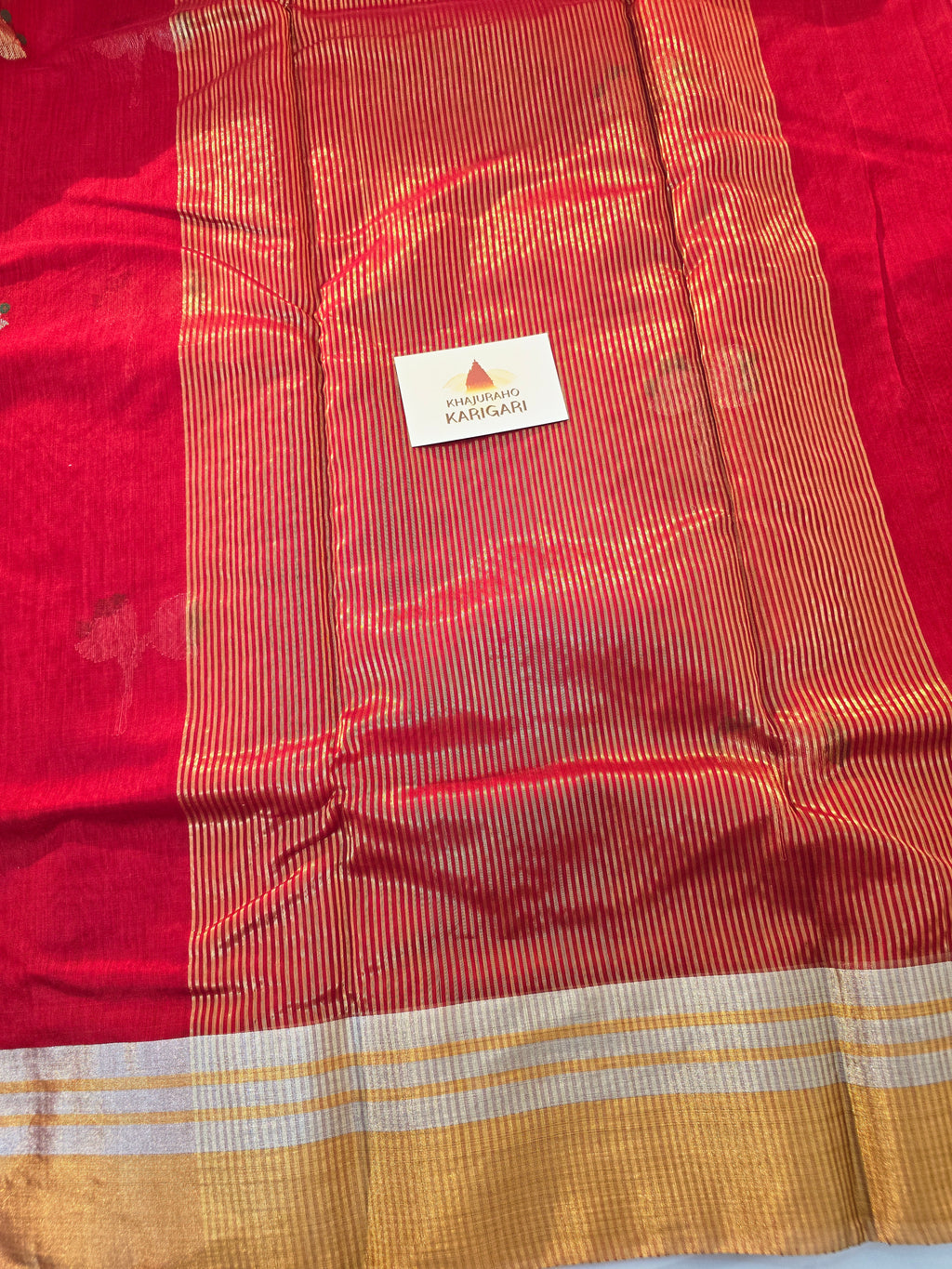 Kusum Mangal – Pure Handwoven Chanderi Silk Cotton Saree | Red