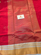 Kusum Mangal – Pure Handwoven Chanderi Silk Cotton Saree | Red