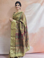 Bagh Hand Block Printed Dola Silk Saree