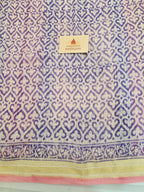 Handblock Printed Maheshwari Silk Cotton Saree